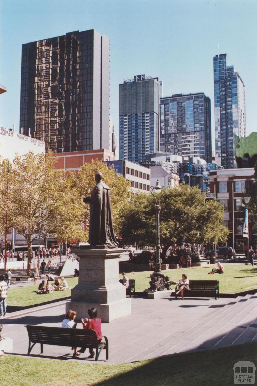 Redmond Barry's view from State Library, Melbourne, 2012