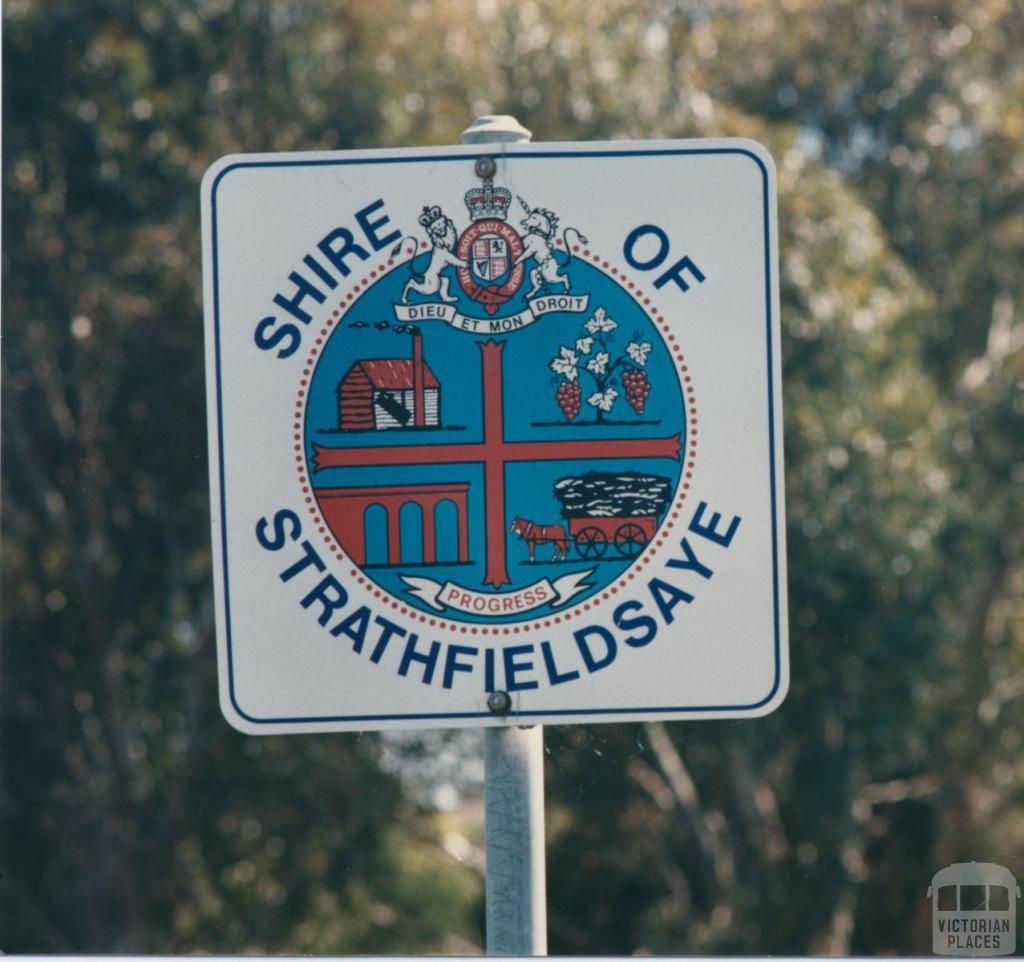 Roadside sign Strathfieldsaye Shire, 1985