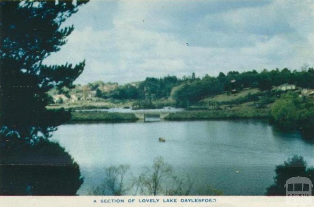 A section of lovely Lake Daylesford, 1957