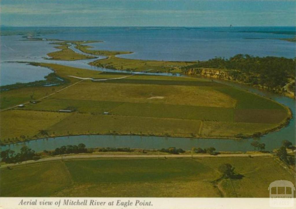 Aerial view of Mitchell River, Silt Jetties and the Bluff at Eagle Point