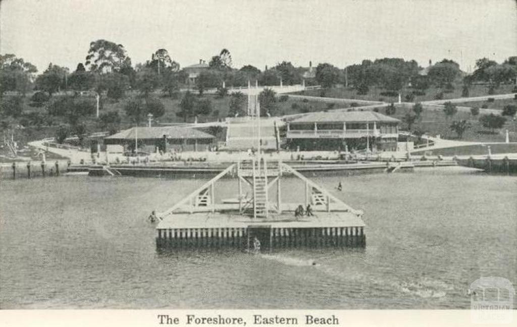 The Foreshore, Eastern Beach, Geelong, 1948