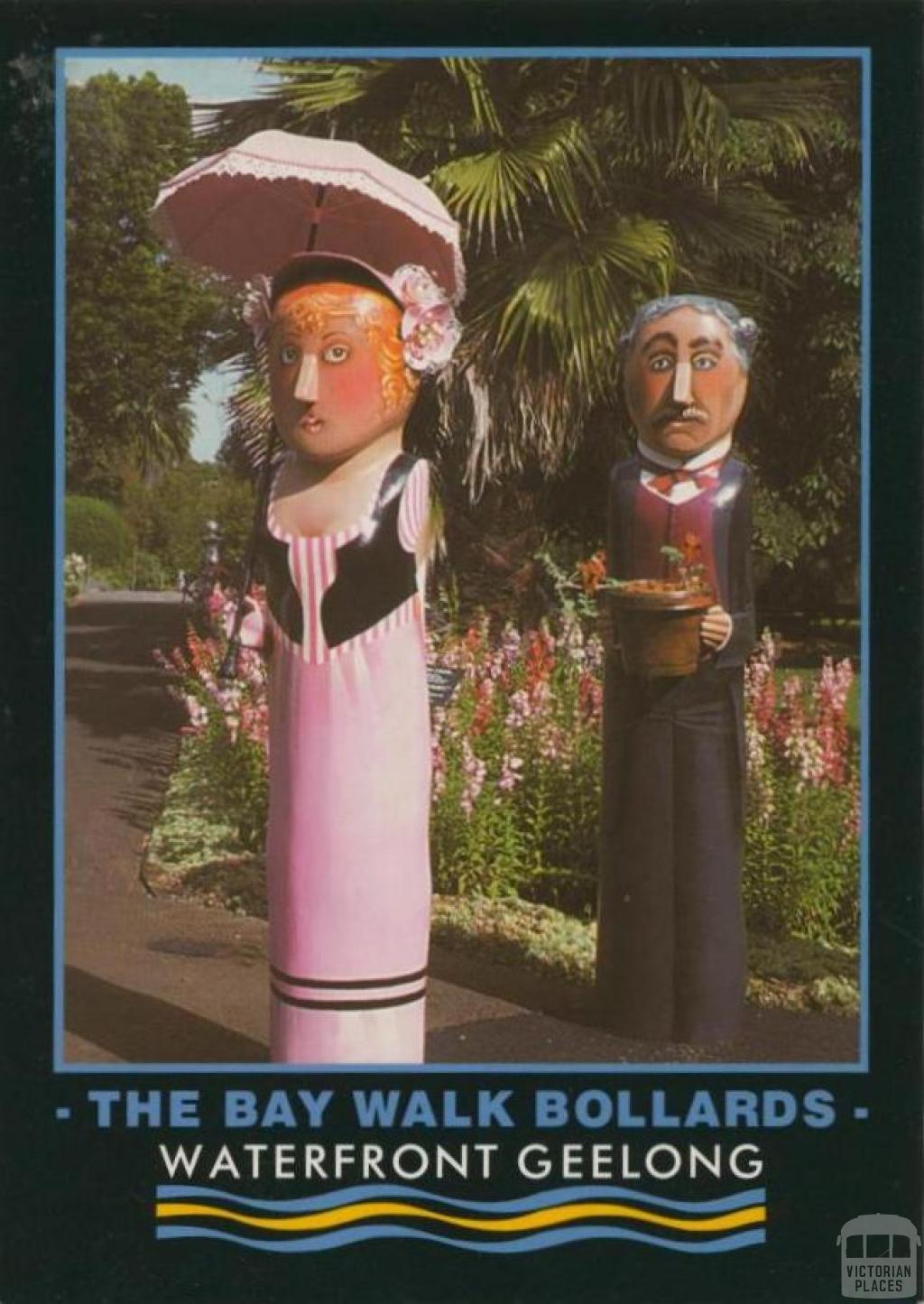 Daniel Bruce and young woman, Bay Walk Bollards, Geelong, 2004