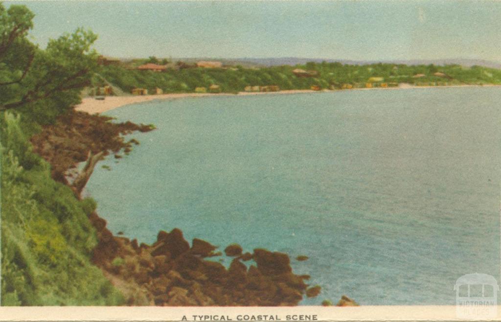 A typical coastal scene Mornington, 1951