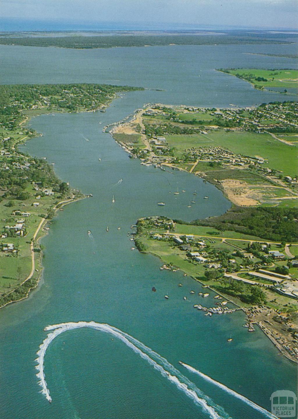 Aerial view of lakeside Paynesville