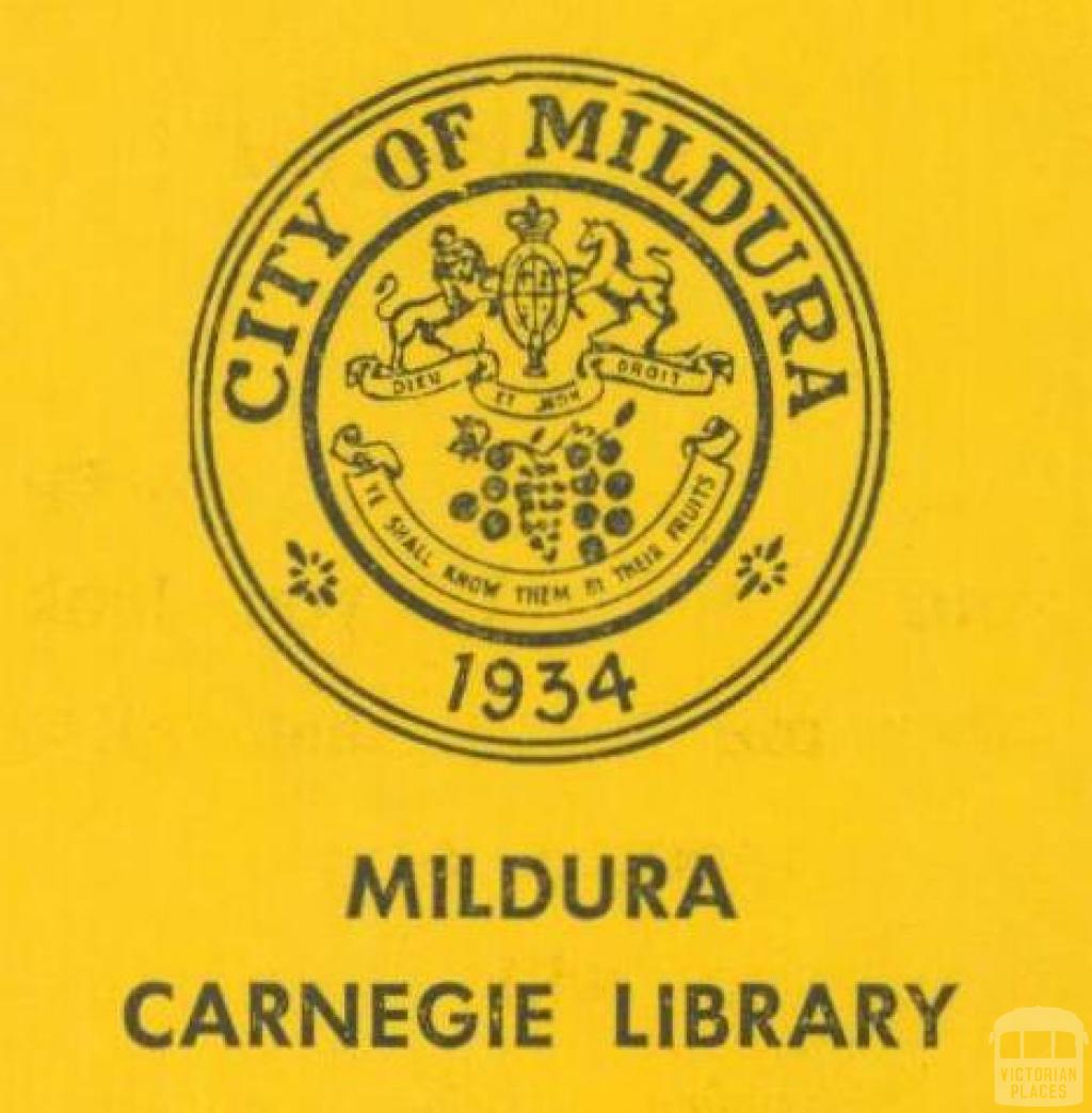 City of Mildura, Carnegie Library Bookmark