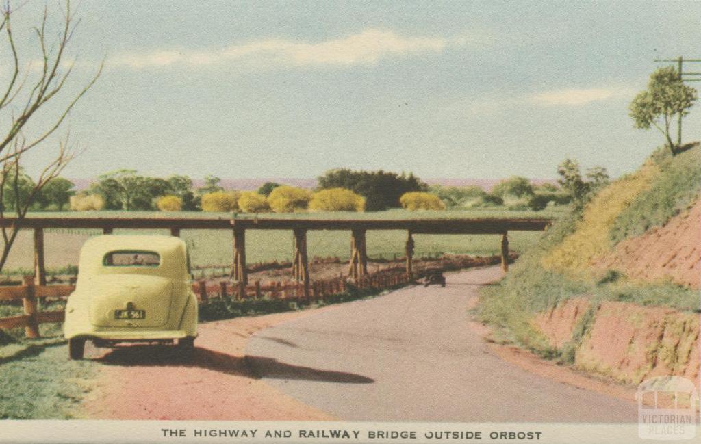 The Highway and Railway Bridge outside Orbost, 1948