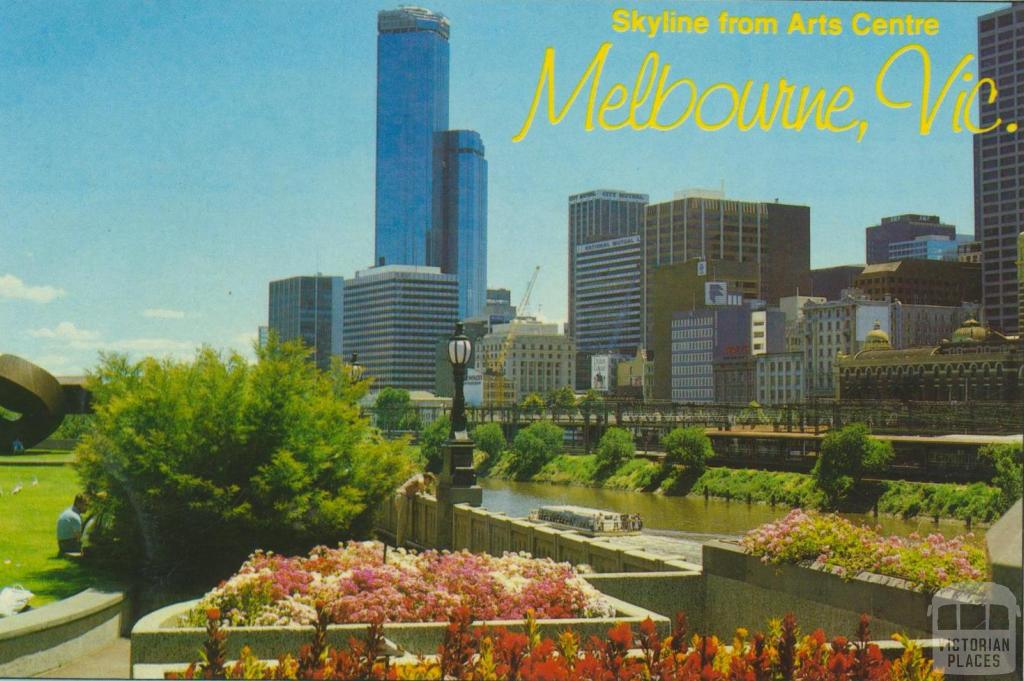 The Yarra River and City Skyline from the Melbourne Arts Centre