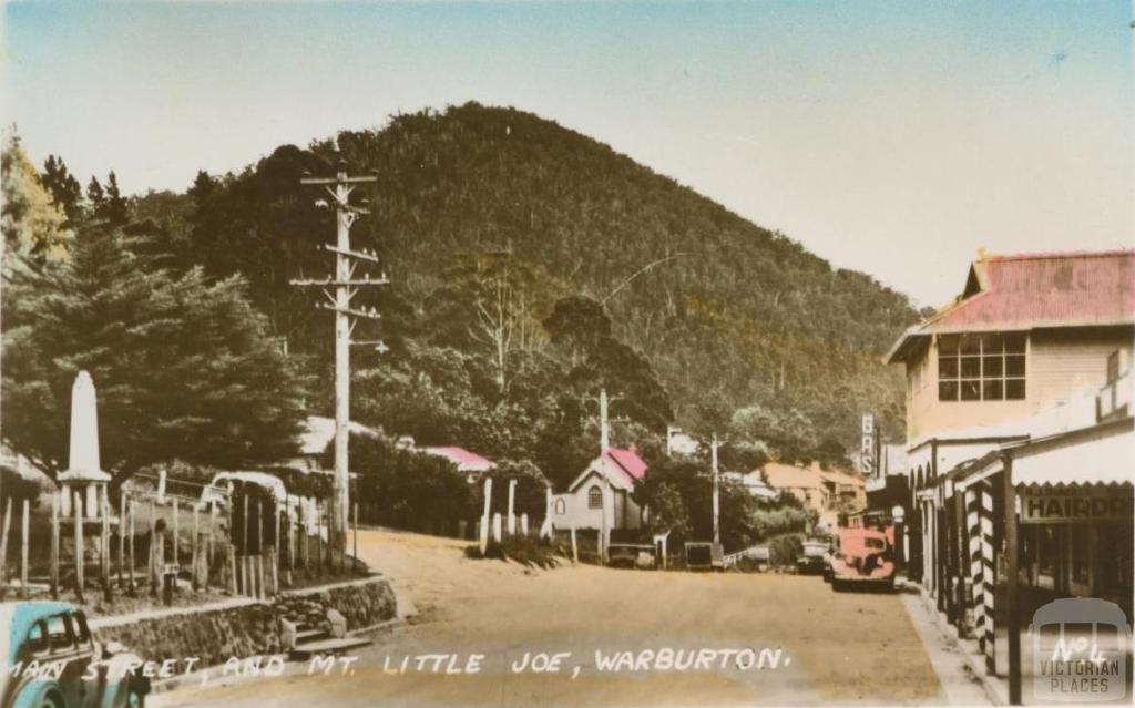 Main Street and Mt Little Joe, Warburton