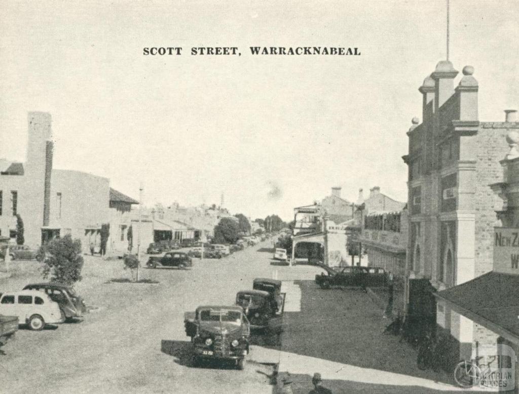 Scott Street, Warracknabeal, 1945