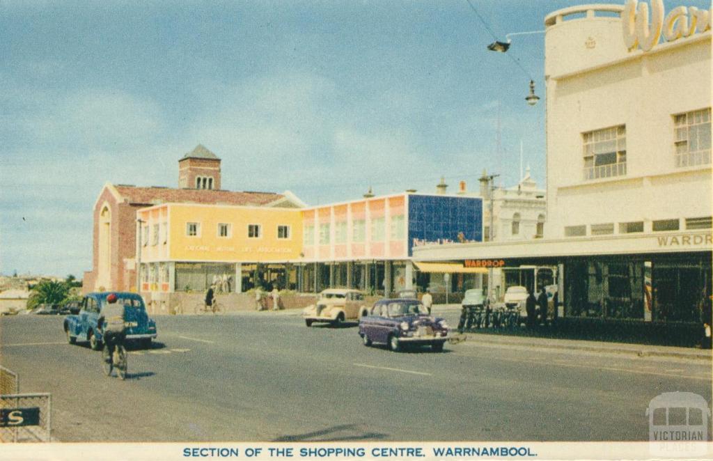Section of the shopping centre, Warrnambool, 1960