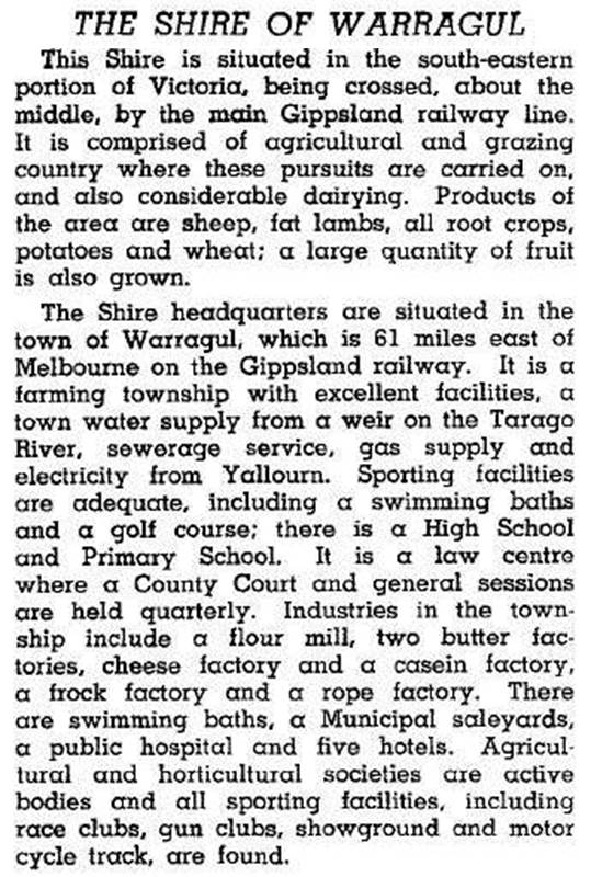 Warragul Shire and Rural City | Victorian Places